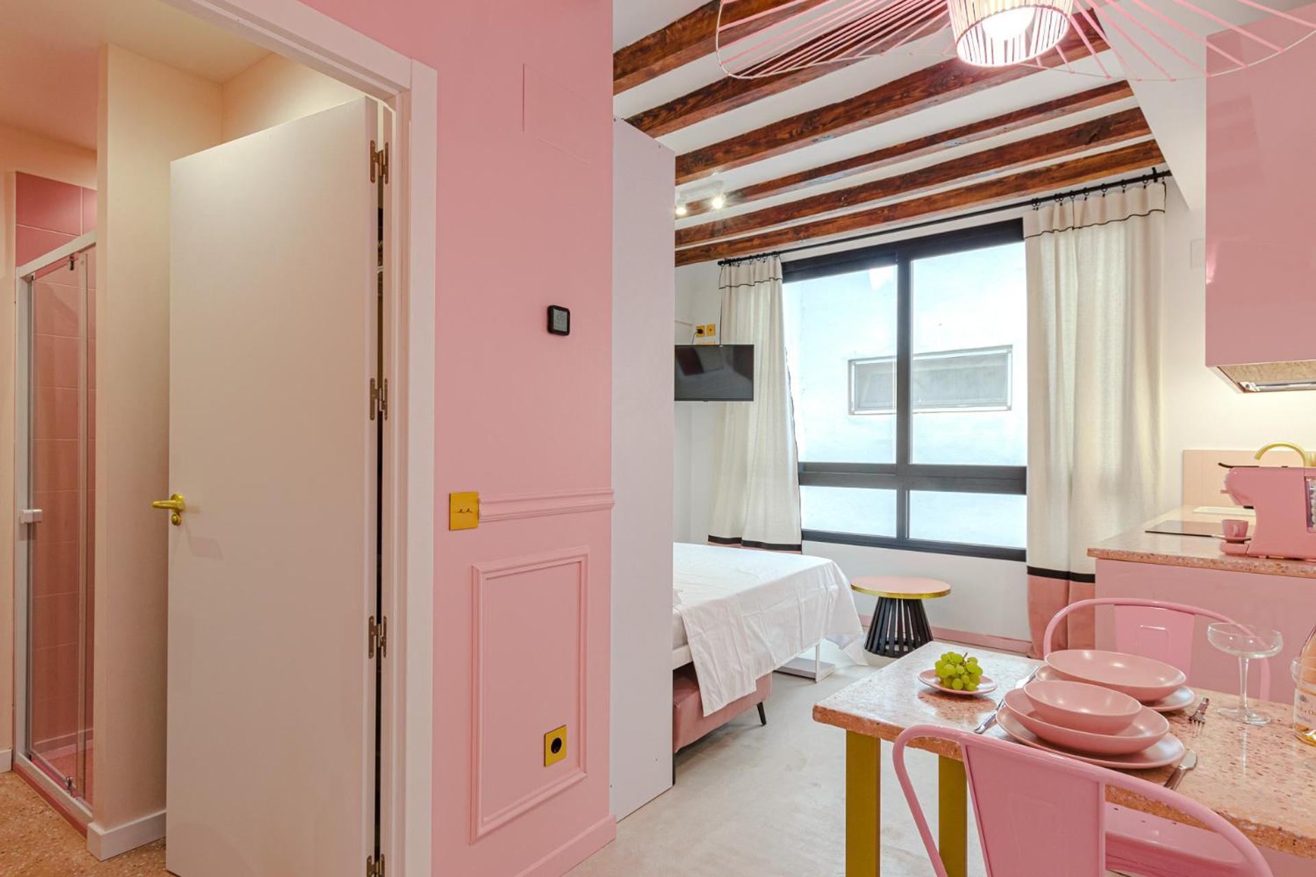 Glamorous Pink Studio In City Center Alicante Bagian luar foto